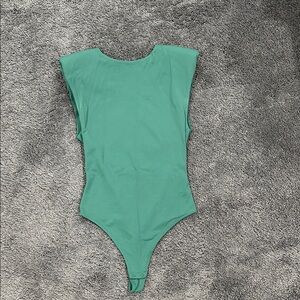 Babaton Green Bodysuit One Piece Classic Scoop Neck